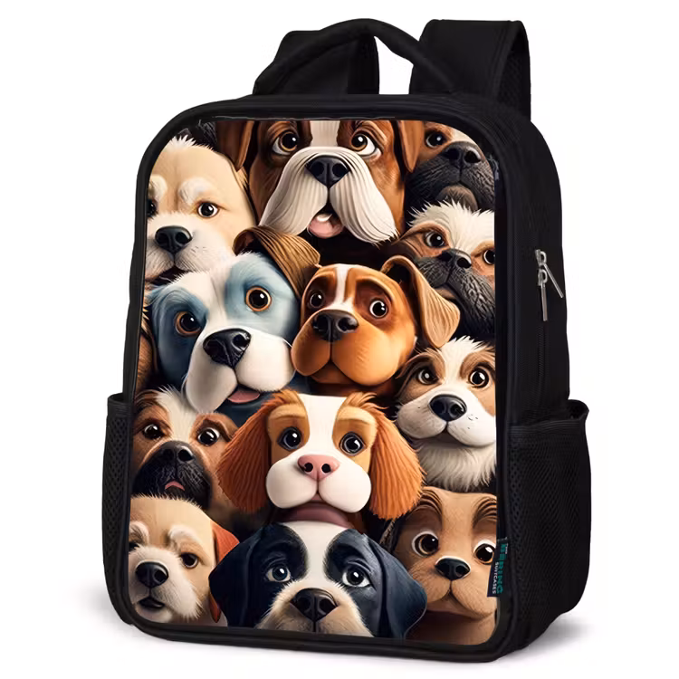 Kinderrucksack - Schwarz - Kläffende Bande — 4