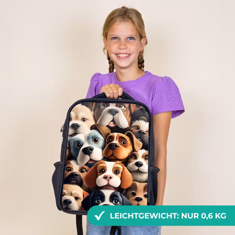 Kinderrucksack - Schwarz - Kläffende Bande — 7