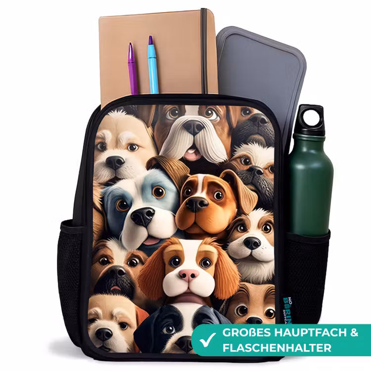 Kinderrucksack - Schwarz - Kläffende Bande — 8
