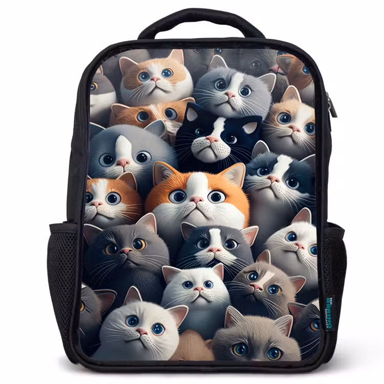 Kinderrucksack - Schwarz - Knuddelige Schnauzen — 1