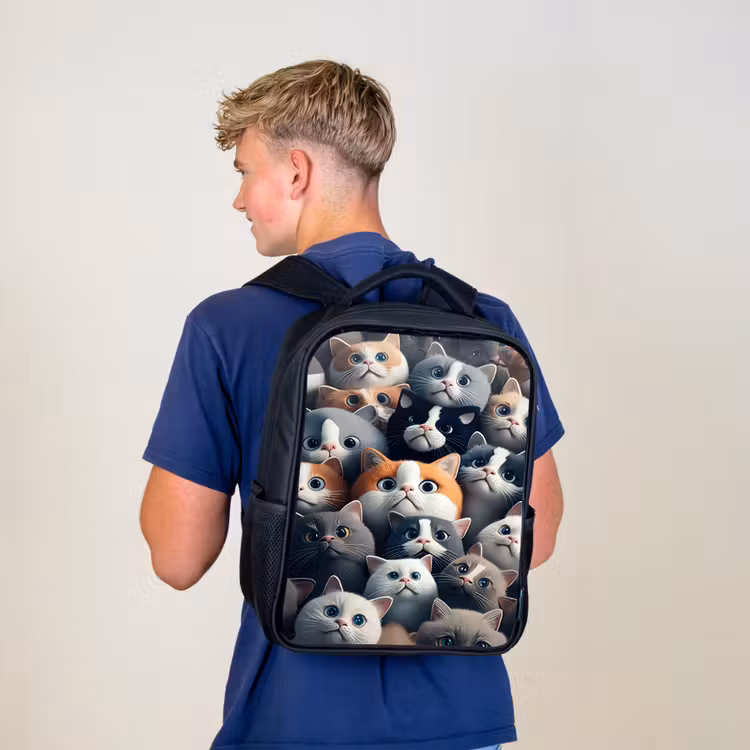 Kinderrucksack - Schwarz - Knuddelige Schnauzen — 3