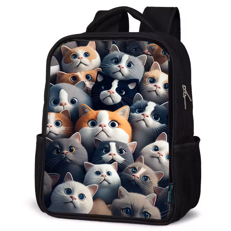 Kinderrucksack - Schwarz - Knuddelige Schnauzen — 4