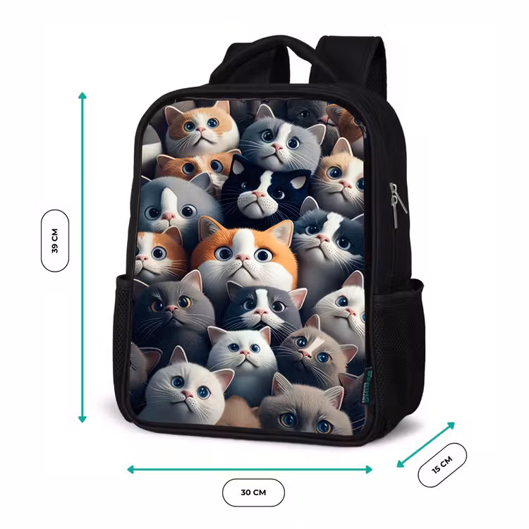 Kinderrucksack - Schwarz - Knuddelige Schnauzen — 6