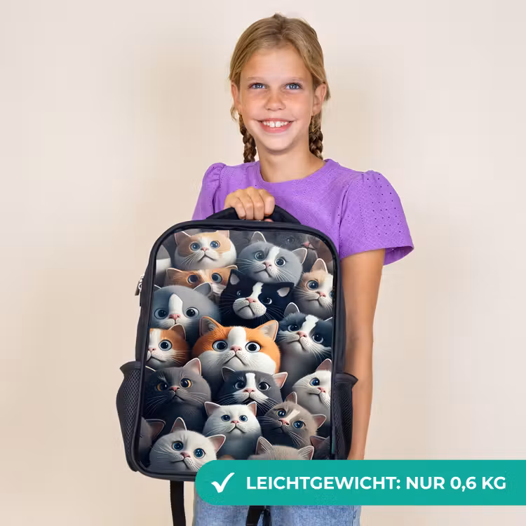 Kinderrucksack - Schwarz - Knuddelige Schnauzen — 7
