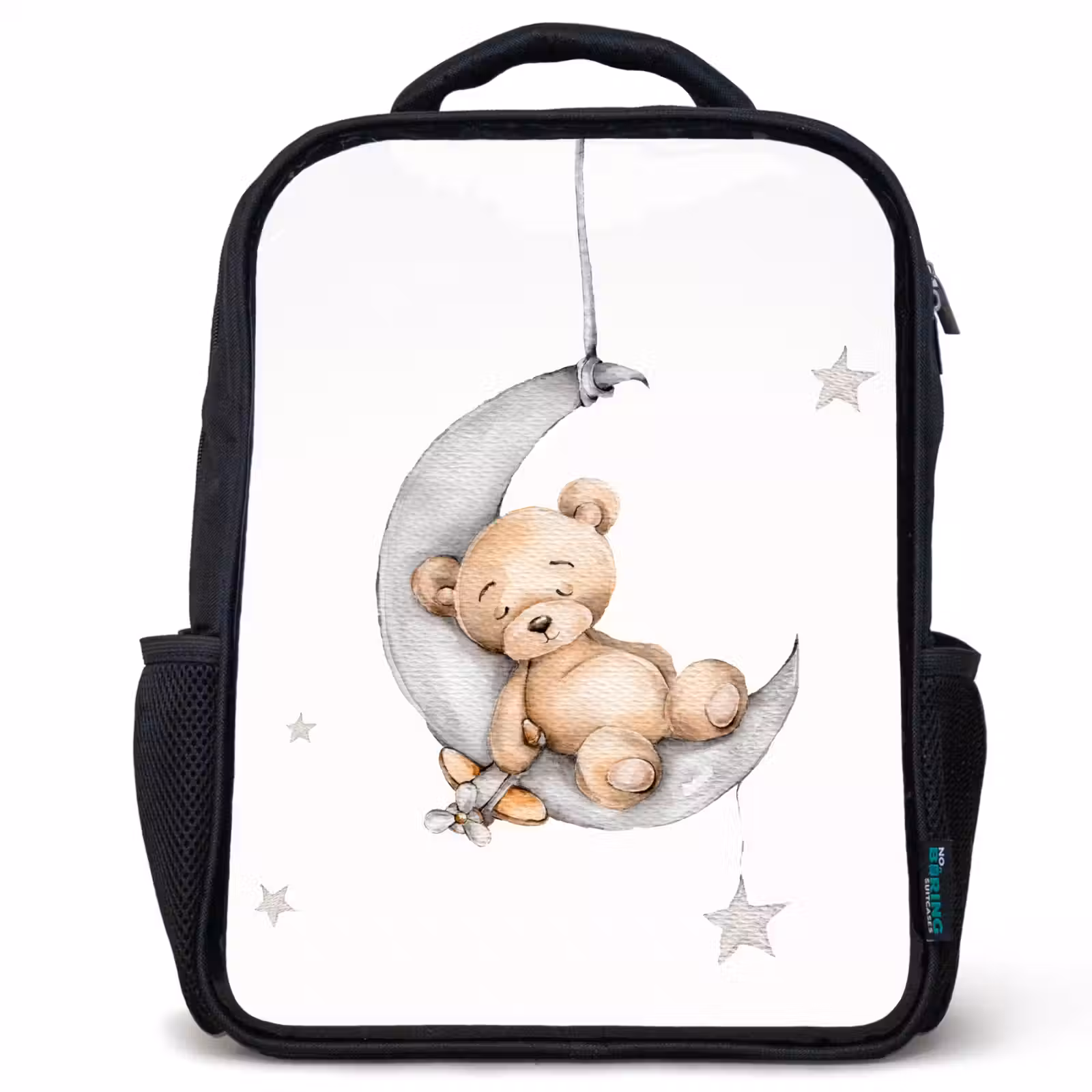 Kinderrucksack - Schwarz - Bär - Mond - Sterne - Kinder — 1