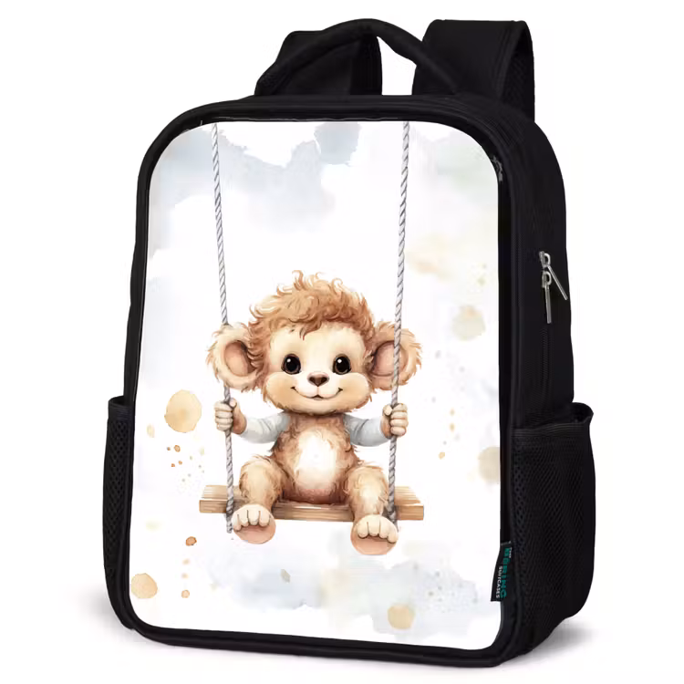Kinderrucksack - Schwarz - Affe - Tier - Kinder — 4
