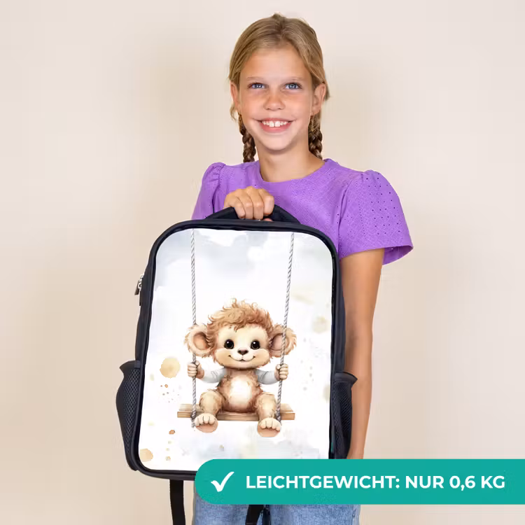 Kinderrucksack - Schwarz - Affe - Tier - Kinder — 7