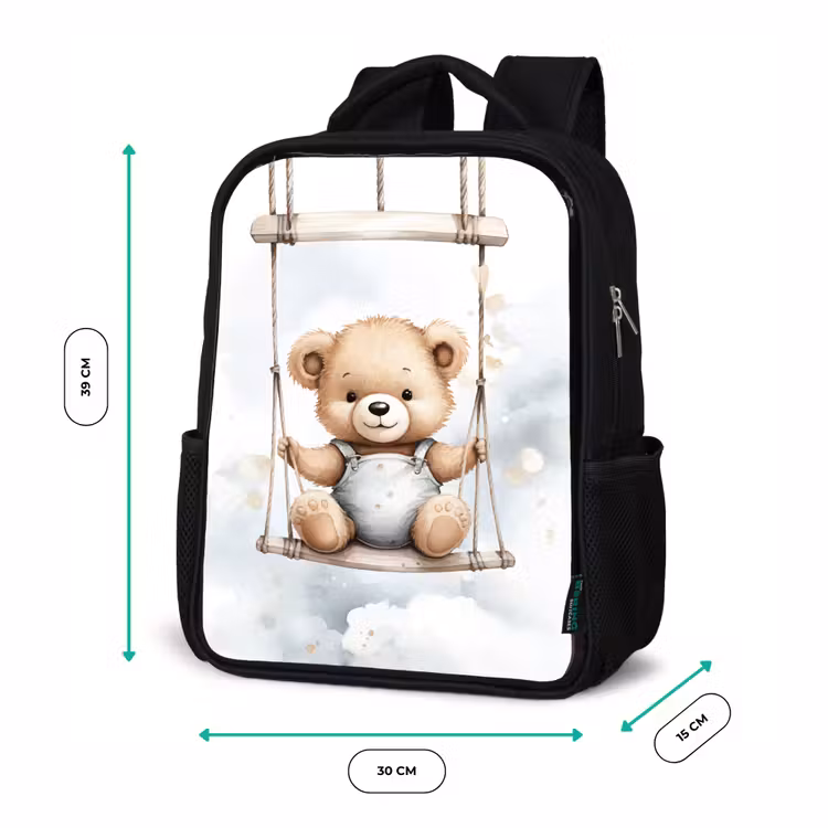 Kinderrucksack - Schwarz - Bär - Baby - Tier - Kinder — 6