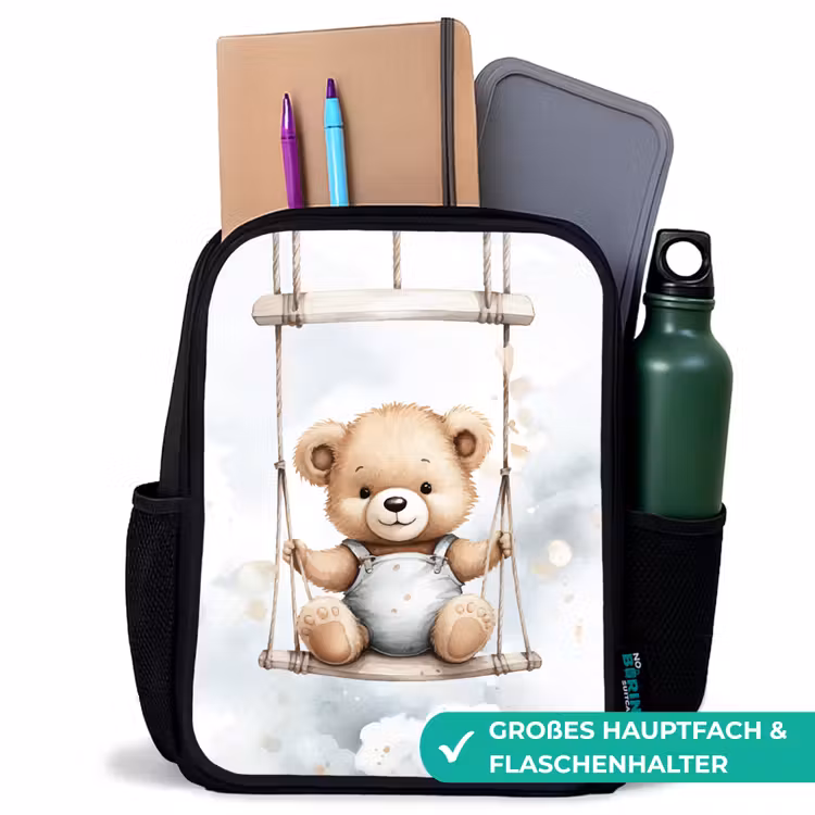 Kinderrucksack - Schwarz - Bär - Baby - Tier - Kinder — 8
