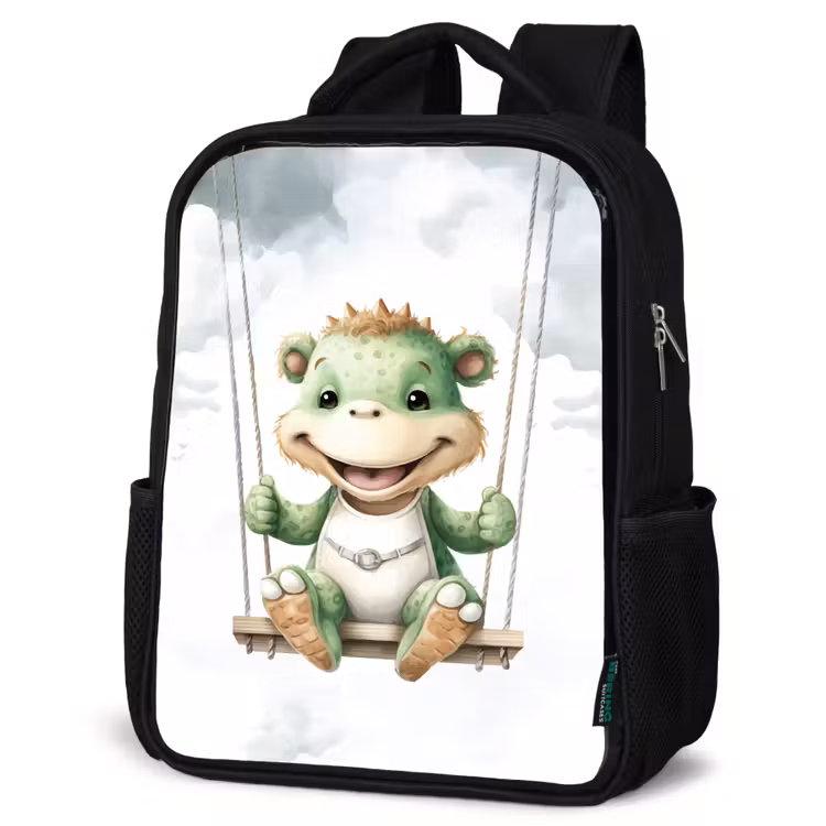 Kinderrucksack - Schwarz - Drache - Tierbaby - Kinder — 4