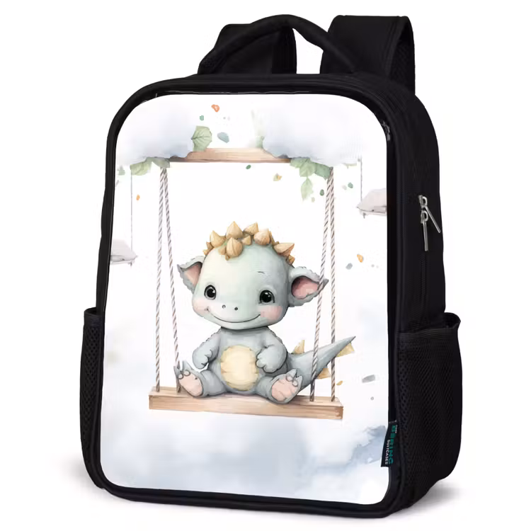 Kinderrucksack - Schwarz - Drache - Tierbaby - Kinder — 4