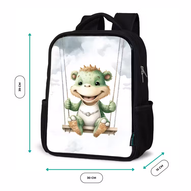 Kinderrucksack - Schwarz - Drache - Tierbaby - Kinder — 6