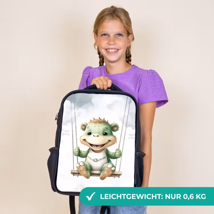 Kinderrucksack - Schwarz - Drache - Tierbaby - Kinder — 7