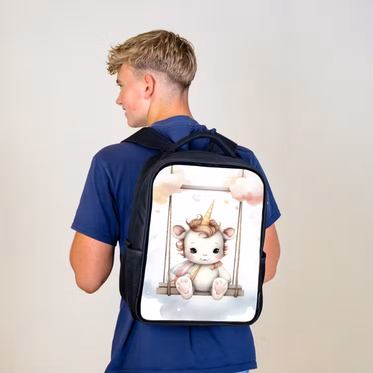 Kinderrucksack - Schwarz - Einhorn - Tier - Kinder - Einhorn — 3