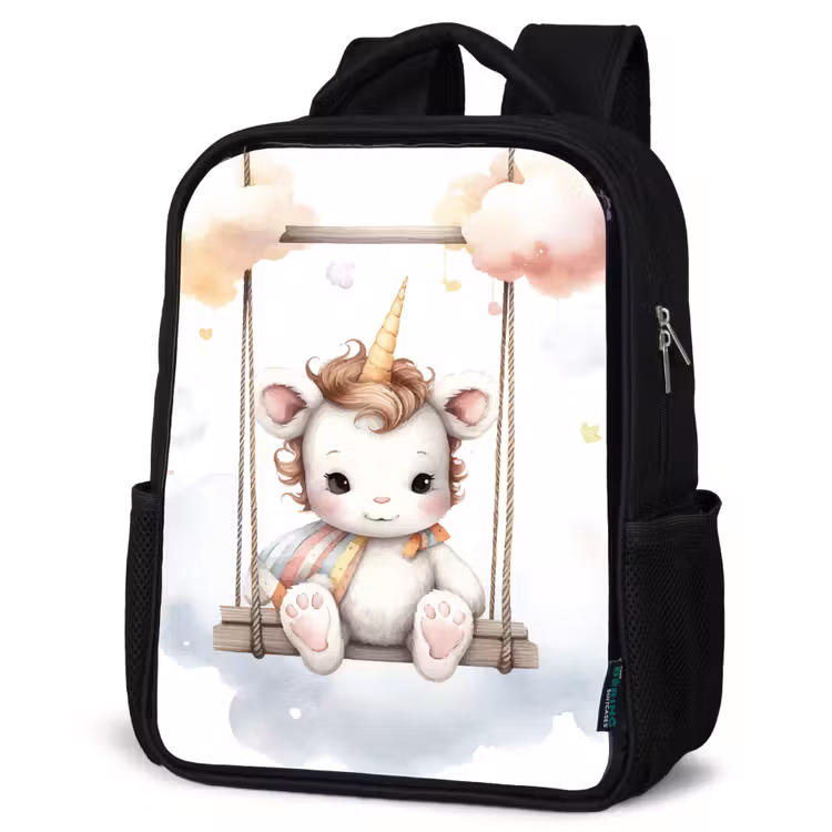 Kinderrucksack - Schwarz - Einhorn - Tier - Kinder - Einhorn — 4