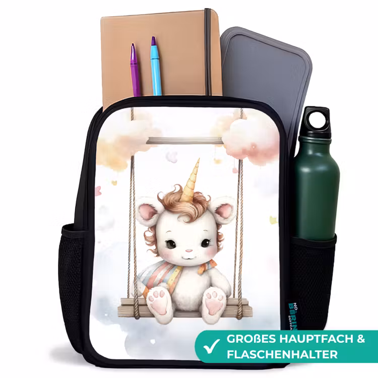Kinderrucksack - Schwarz - Einhorn - Tier - Kinder - Einhorn — 8