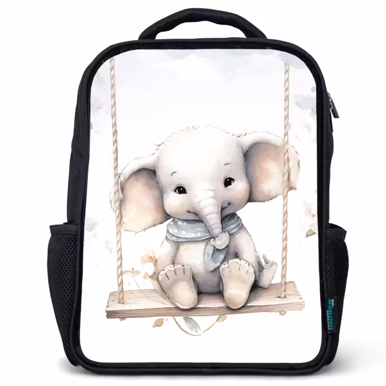 Kinderrucksack - Schwarz - Elefant - Tier - Kinder — 1
