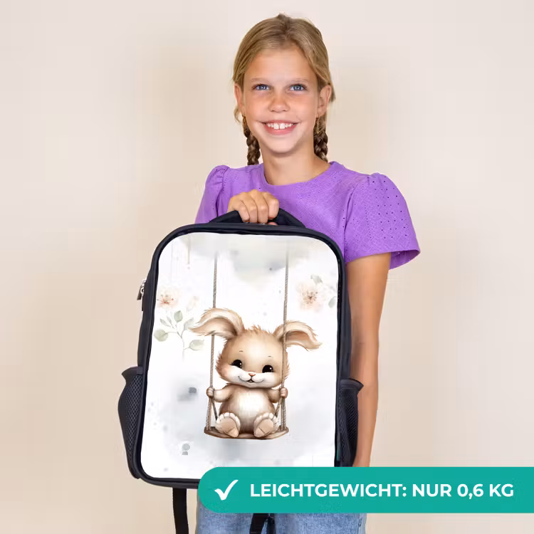 Kinderrucksack - Schwarz - Kaninchen - Babytier - Kinder — 7