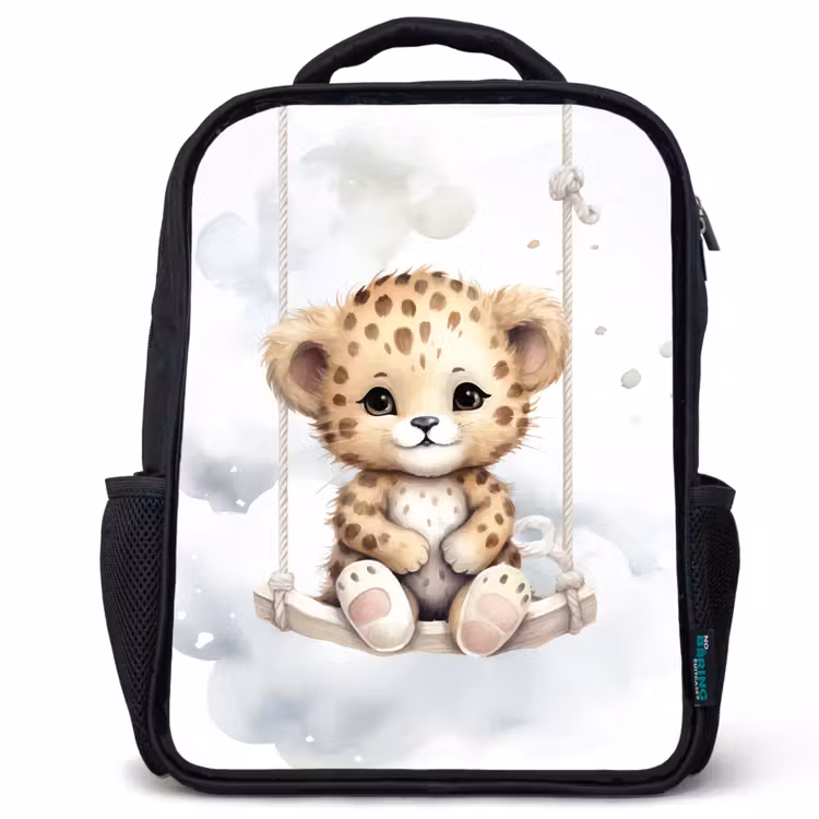 Kinderrucksack - Schwarz - Leopard - Tier - Kinder — 1