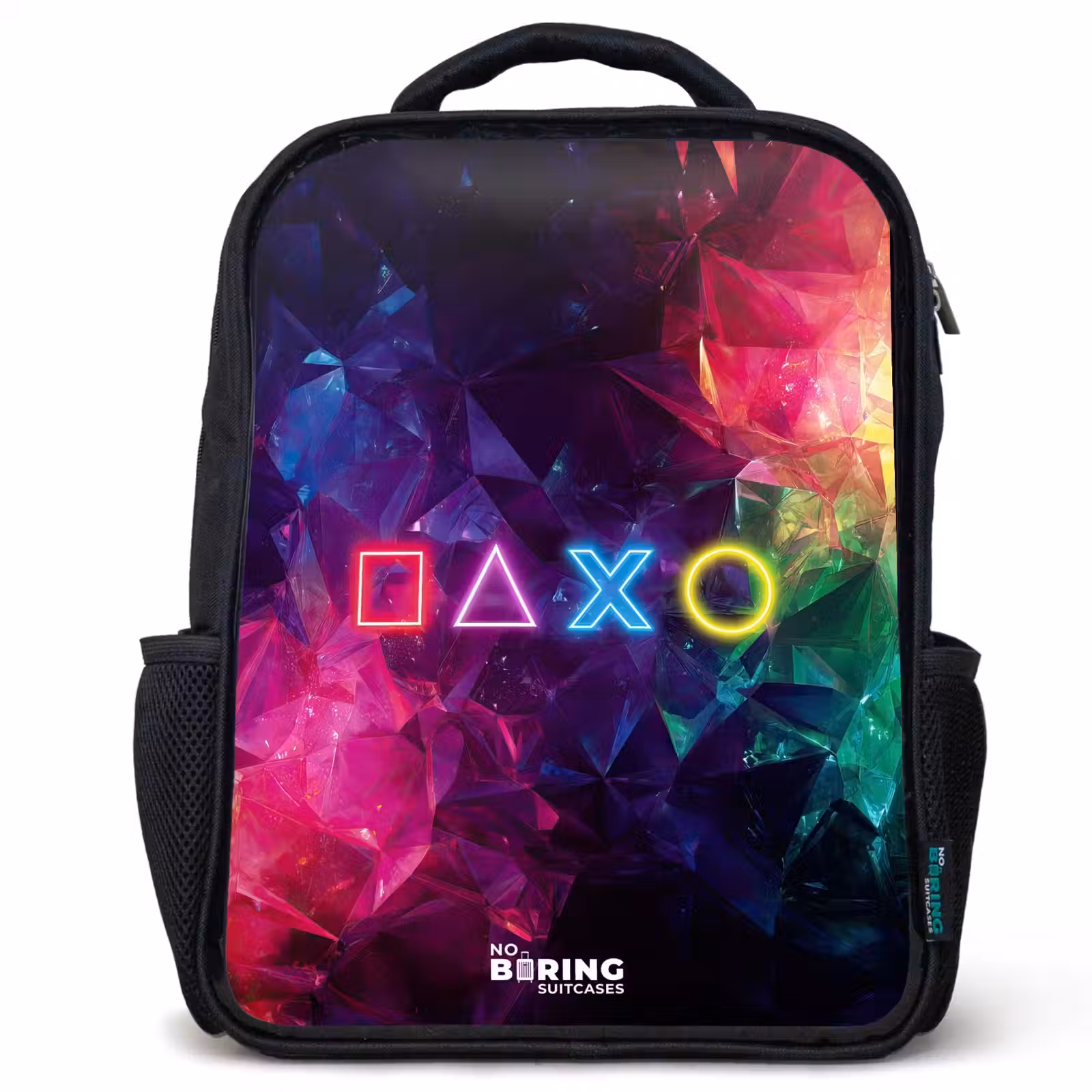 Kinderrucksack - Schwarz - Controller - Symbole - Neon — 1