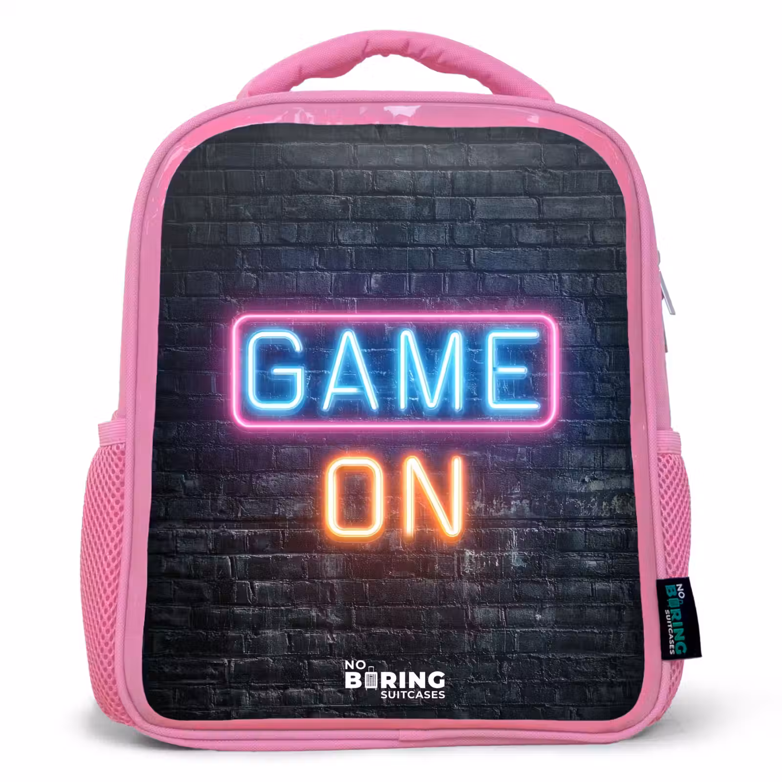 Kinderrucksack - Rosa - Spiel - Buchstaben - Neon — 1