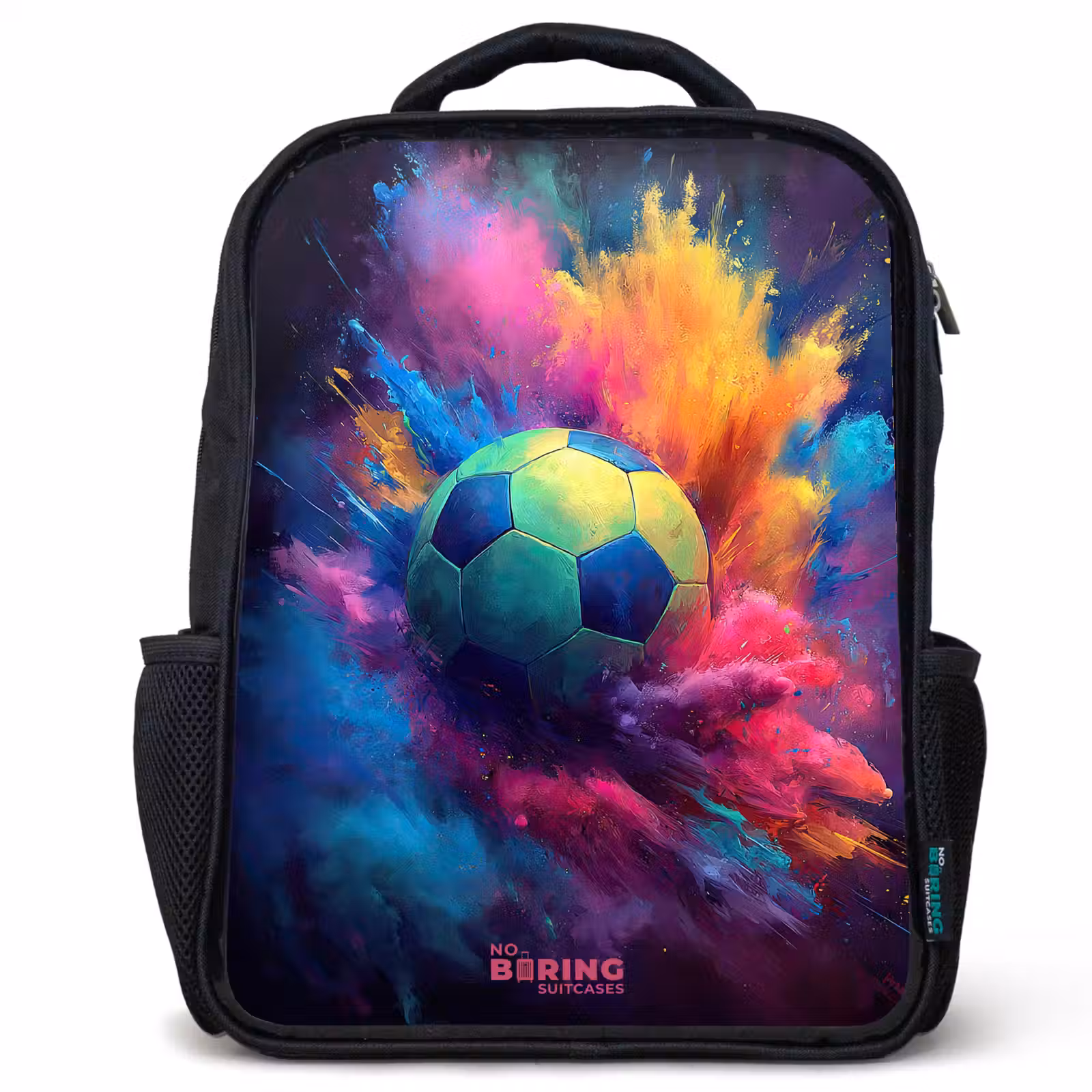 Kinderrucksack - Schwarz - Neon - Kugel - Farbenfroh — 1