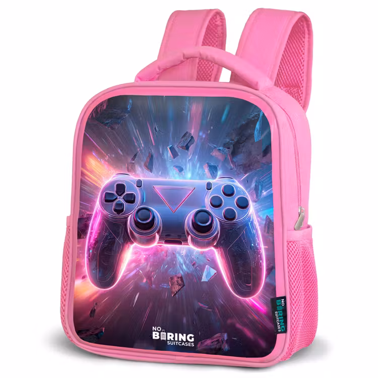 Kinderrucksack - Rosa - Spiel - Controller - Neon — 4