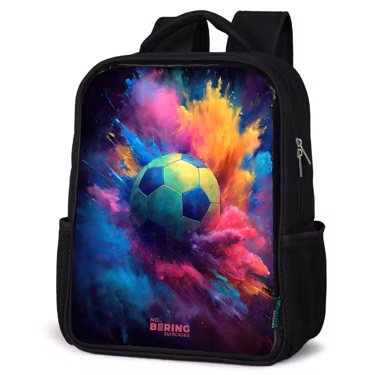 Kinderrucksack - Schwarz - Neon - Kugel - Farbenfroh — 4