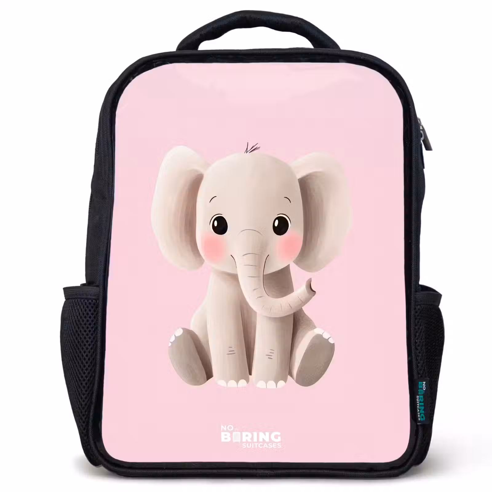Kinderrucksack - Schwarz - Elefant - Baby - Erröten - Illustration — 1