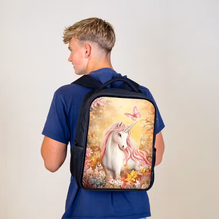 Kinderrucksack - Rosa - Einhorn - Schmetterling - Rosa - Mähne — 3