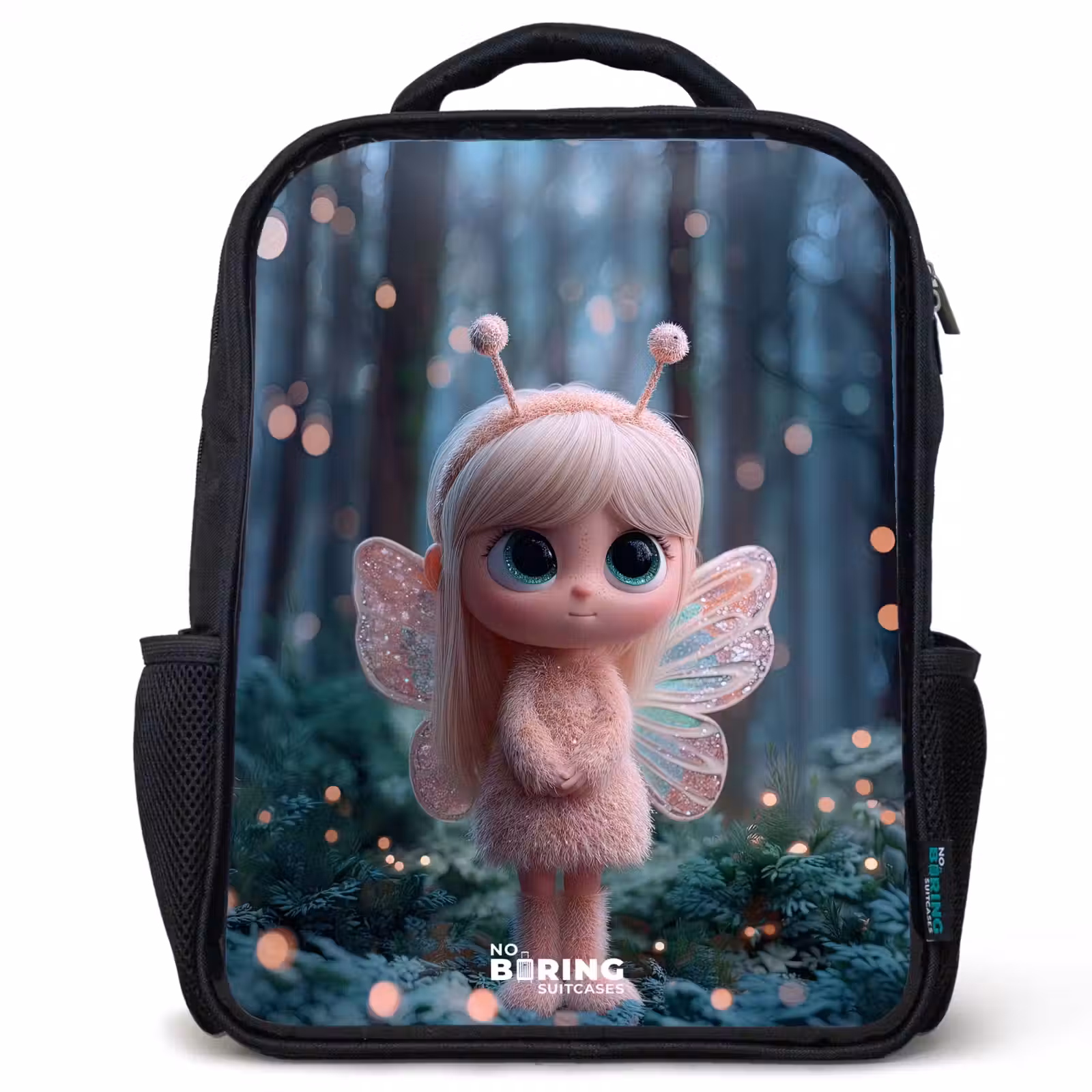 Kinderrucksack - Schwarz - Fee - Wald - Glitzer — 1