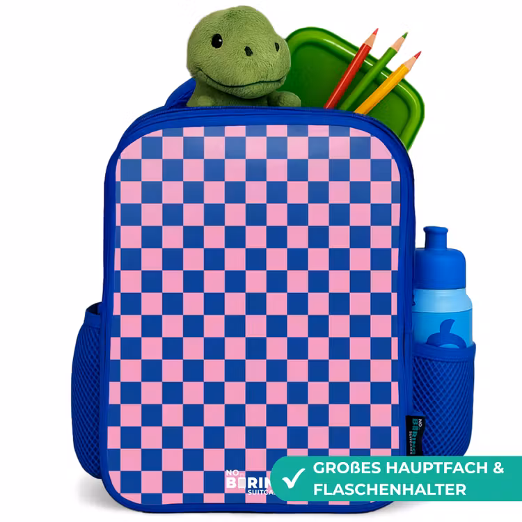 Kinderrucksack - Blau - Blöcke - Blau - Rosa — 3