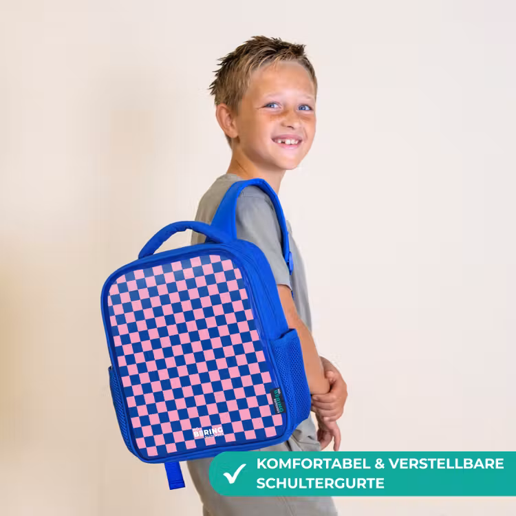 Kinderrucksack - Blau - Blöcke - Blau - Rosa — 5
