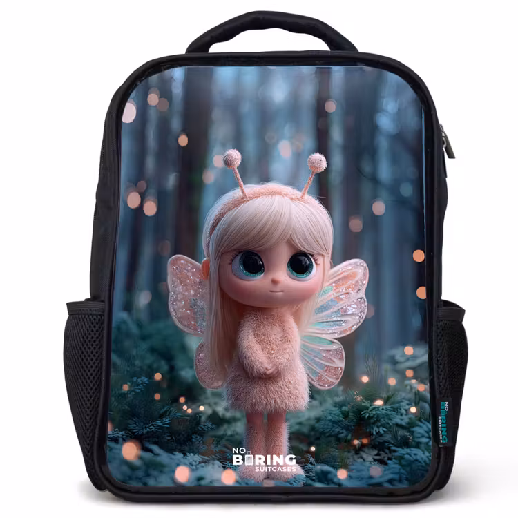 Kinderrucksack - Schwarz - Fee - Wald - Glitzer — 1