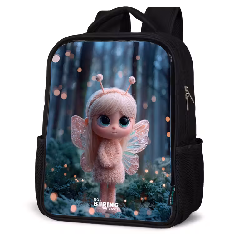 Kinderrucksack - Schwarz - Fee - Wald - Glitzer — 4