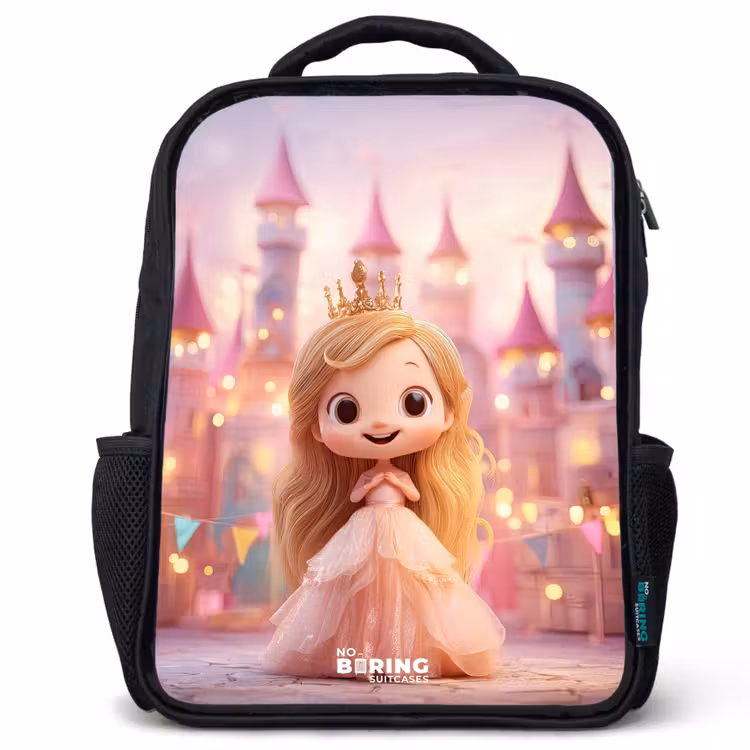 Kinderrucksack - Schwarz - Prinzessin - Rosa - Schloss — 1