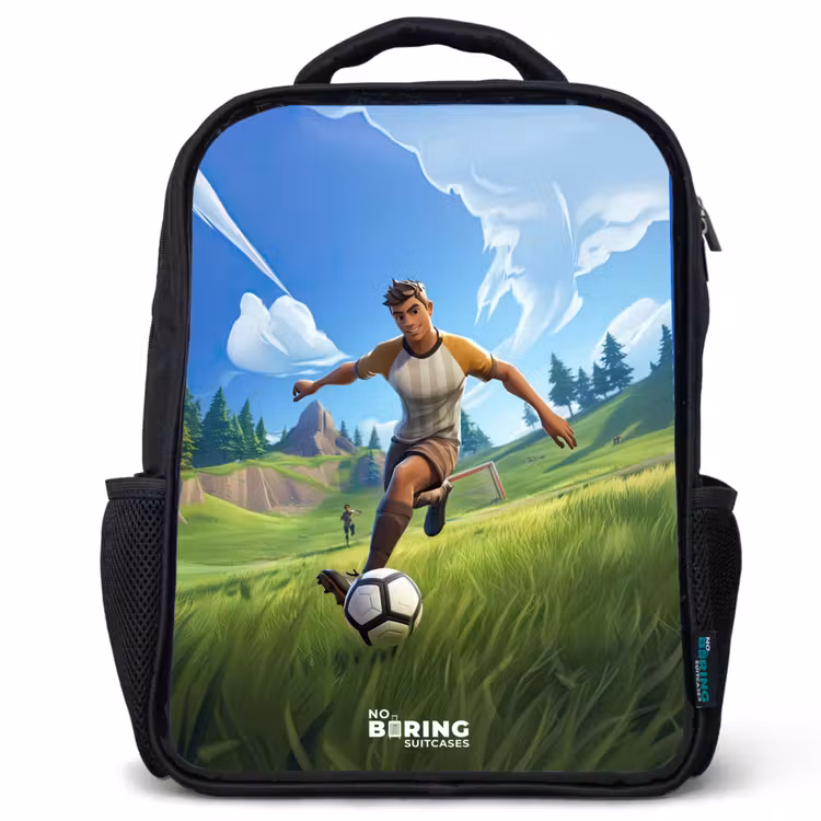 Kinderrucksack - Schwarz - Fußball - Junge - Tor - Fußballtrikot — 1