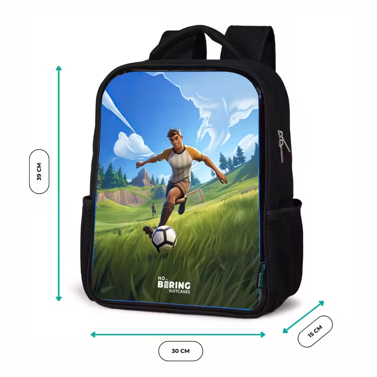 Kinderrucksack - Schwarz - Fußball - Junge - Tor - Fußballtrikot — 6
