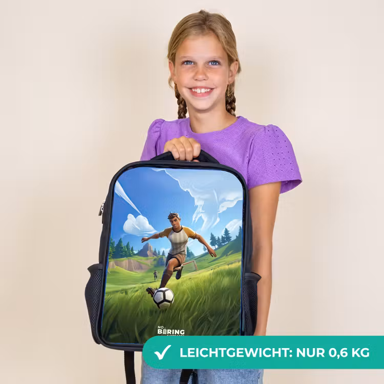 Kinderrucksack - Schwarz - Fußball - Junge - Tor - Fußballtrikot — 7
