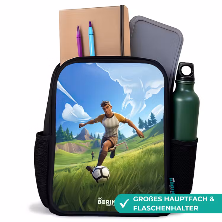 Kinderrucksack - Schwarz - Fußball - Junge - Tor - Fußballtrikot — 8