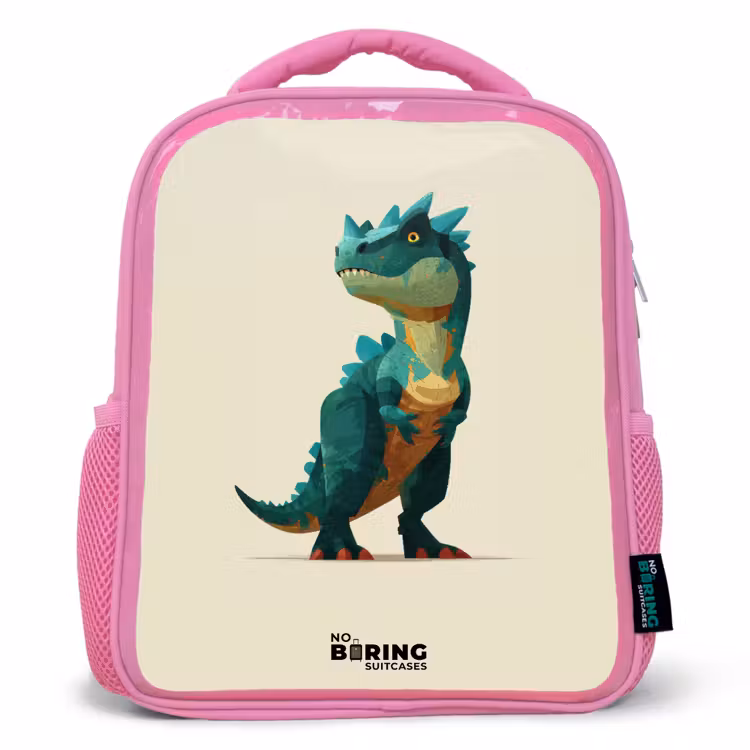 Kinderrucksack - Rosa - Dino - Tier - Grün — 1