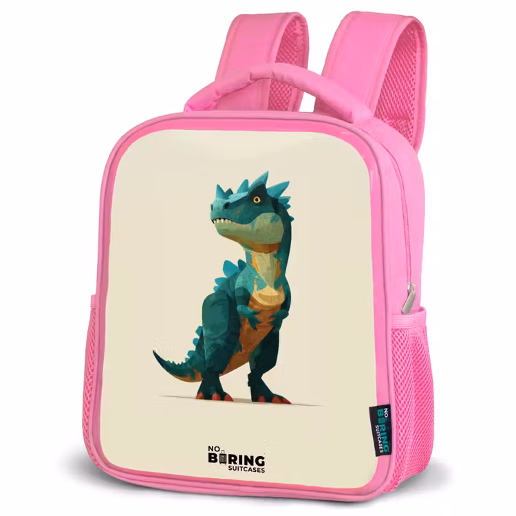 Kinderrucksack - Rosa - Dino - Tier - Grün — 4