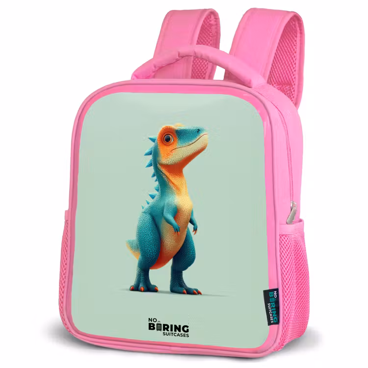 Kinderrucksack - Rosa - Dino - Tier - Grün - Orange — 4