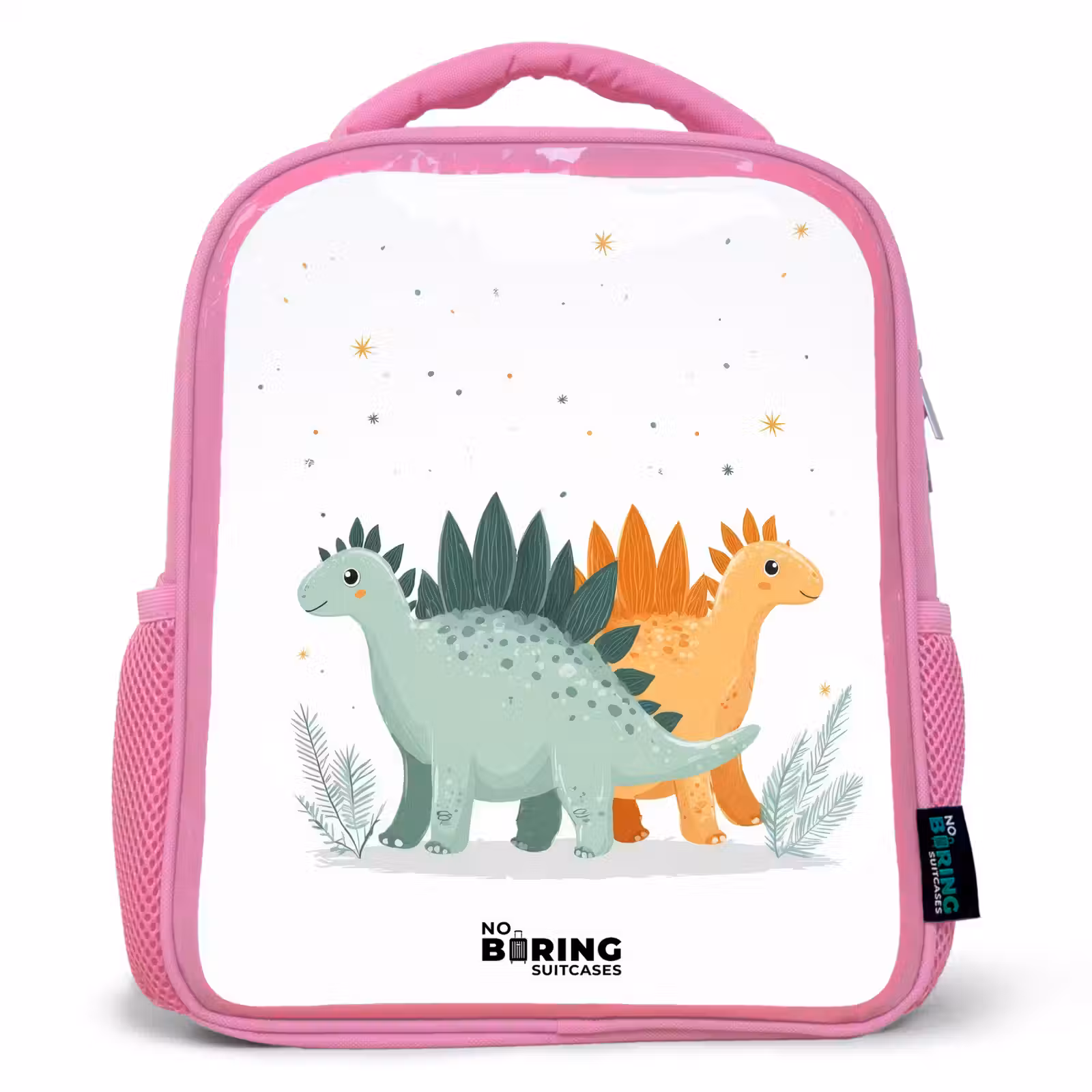 Kinderrucksack - Rosa - Dinos - Tiere - Sterne — 1