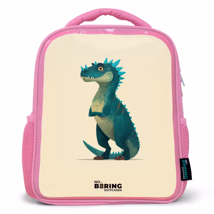 Kinderrucksack - Rosa - Dino - Tier - Blau - Grün — 1