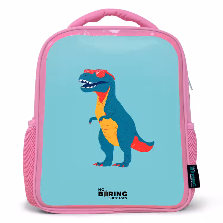 Kinderrucksack - Rosa - Dino - Tier - Sonnenbrille — 1
