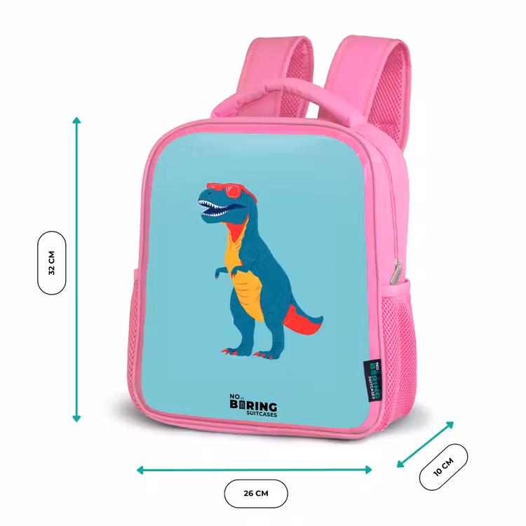 Kinderrucksack - Rosa - Dino - Tier - Sonnenbrille — 2