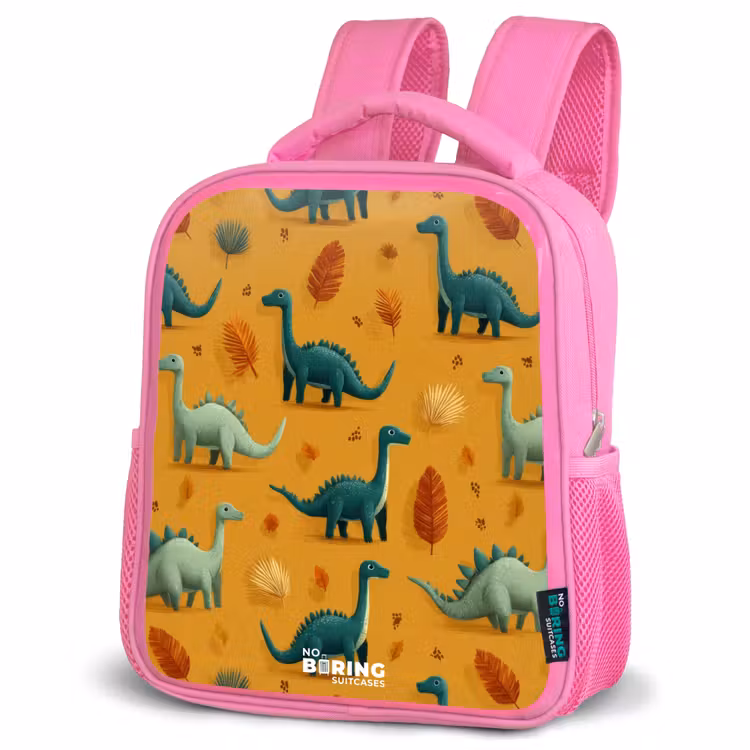 Kinderrucksack - Rosa - Dino - Tiere - Muster — 4