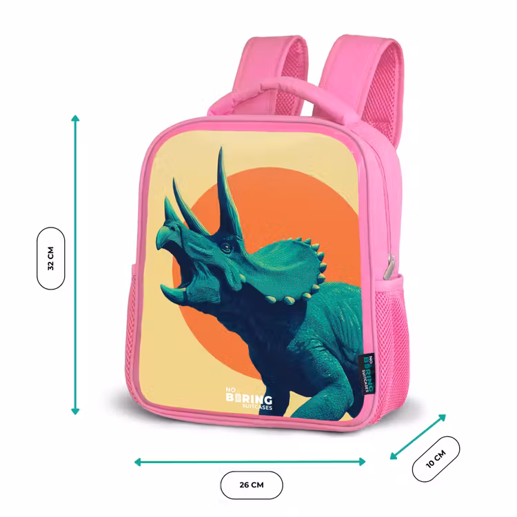Kinderrucksack - Rosa - Dino - Triceratops - Tier — 2