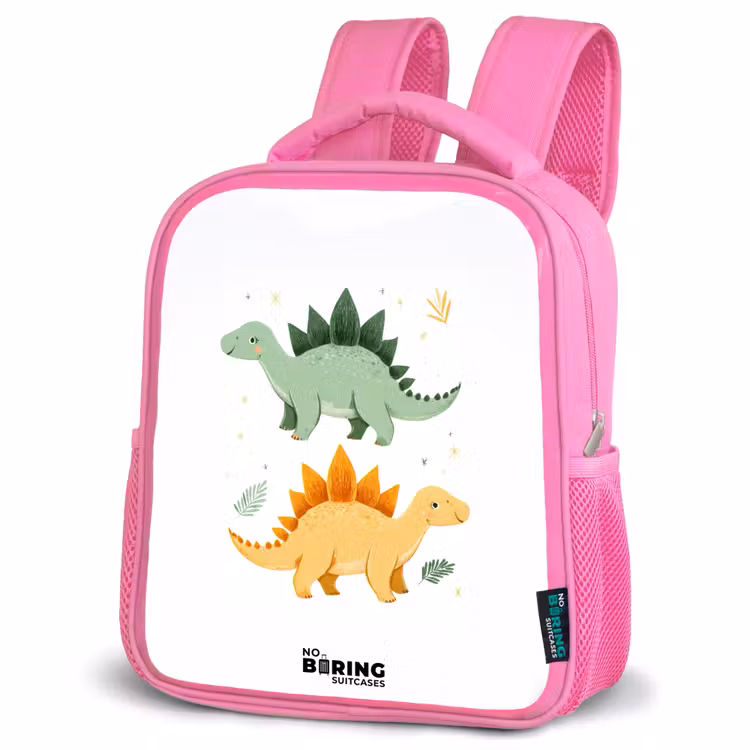 Kinderrucksack - Rosa - Dinos - Tiere - Grün - Orange — 4